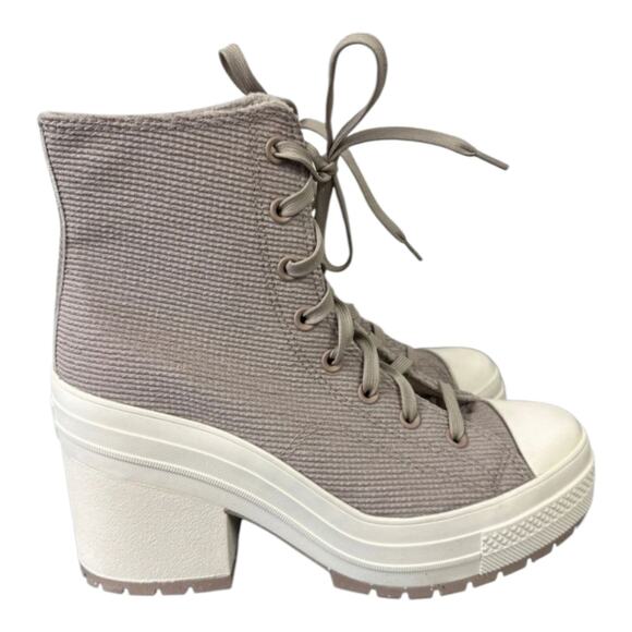 CONVERSE Chuck 70 De Luxe Heel Stone Gray Boots‎ Shoes NEW Men's Size 10.5 - Picture 4 of 13